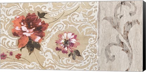 Framed Fleurs Neoclassique II Print