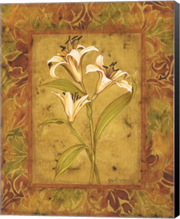 Framed Garden Lilies II - mini Print