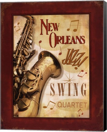 Framed New Orleans Jazz II Print