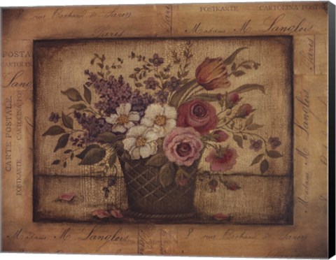 Framed Paris Bouquet I Print