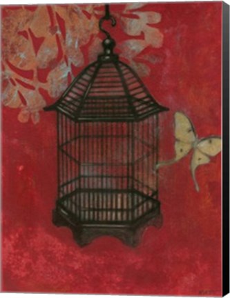 Framed Asian Bird Cage II Print