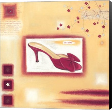 Framed Red Evening Shoe Print