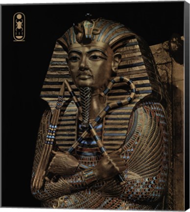 Framed Golden Effigy of King Tutankhamen Print
