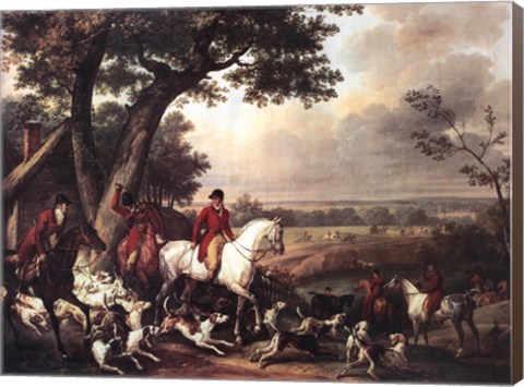 Framed Hunt in the Park in Fountainbleau Print
