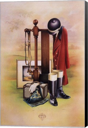 Framed Equestrian Illustration I Print