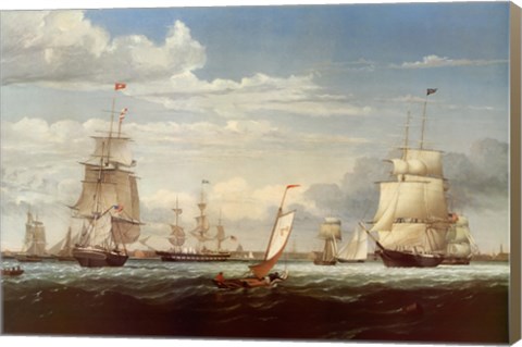 Framed Boston Harbor, 1853 Print