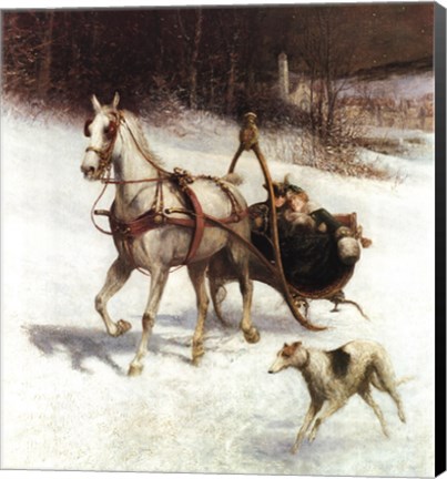 Framed Bridal Sleigh Print