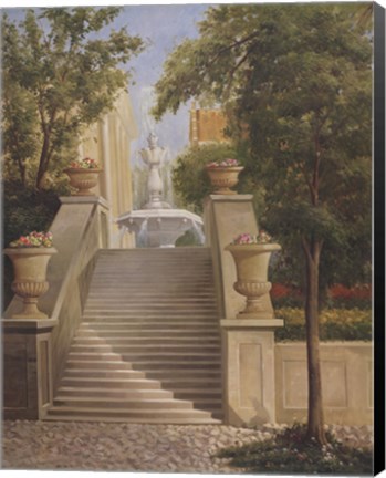 Framed La Fontaine de Fleur Print