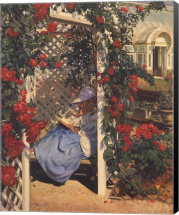 Framed Evan Wilson - The Rose Garden Print