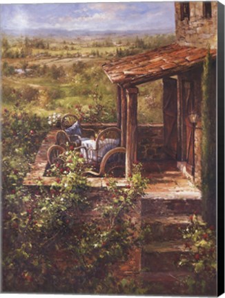 Framed Tuscan Patio Print