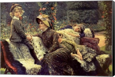 Framed Garden Bench Print