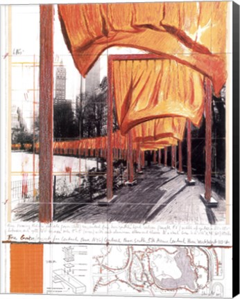 Framed Gates, Project for Central Park, New York City Print