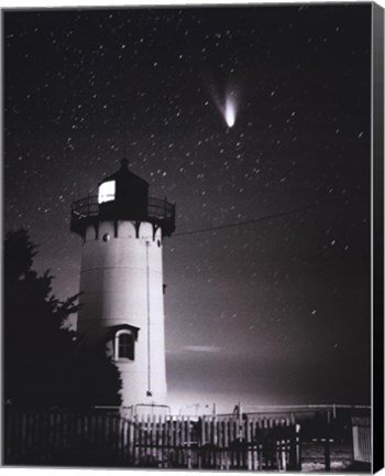 Framed Comet Hale-Bopp Over East Chop Print