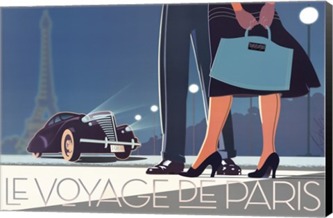 Framed Le Voyage de Paris II Print