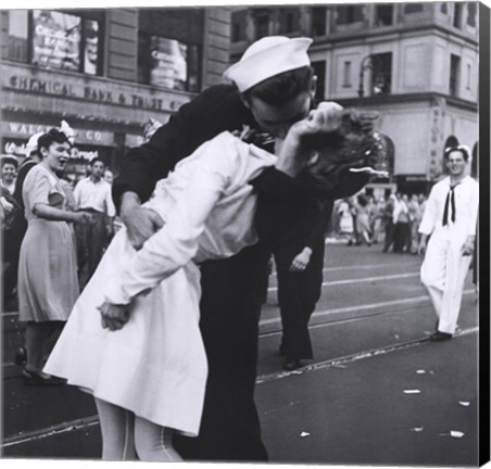 Framed Kissing the War Goodbye, VJ Day, Times Square, August 14, 1945 Print