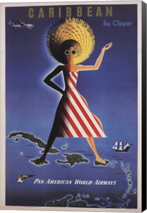 Framed Caribbean by Clipper Print