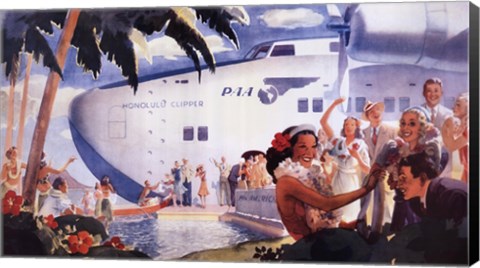 Framed Honolulu Clipper Print