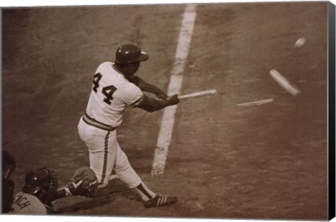 Framed Hammerin' Hank Aaron Print
