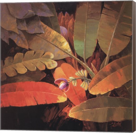 Framed Tropical Leaves II Print