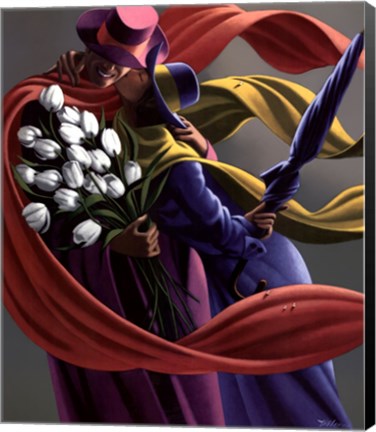 Framed Les Tulips Blanches Print