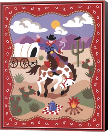 Framed Ride 'Em Print