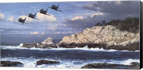 Framed Shorebirds at Point Lobos Print