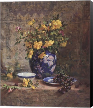 Framed Yellow Roses Print