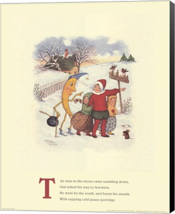 Framed Man in the Moon Print