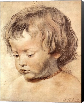 Framed Head of a Boy Print