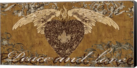 Framed Peace and Love Print