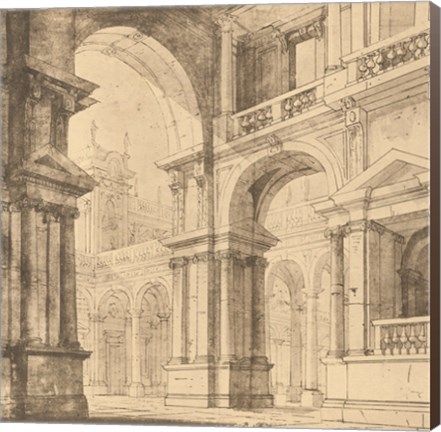 Framed Portico Antico I Print