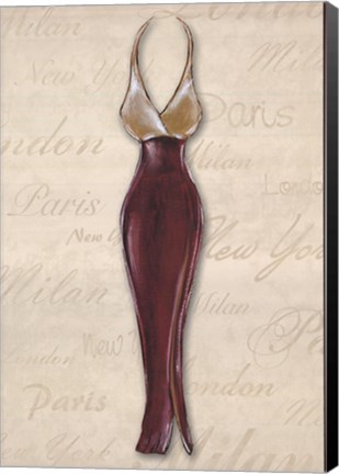 Framed Fashion Dress II Print