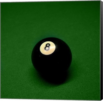 Framed 8 Ball on Green Print