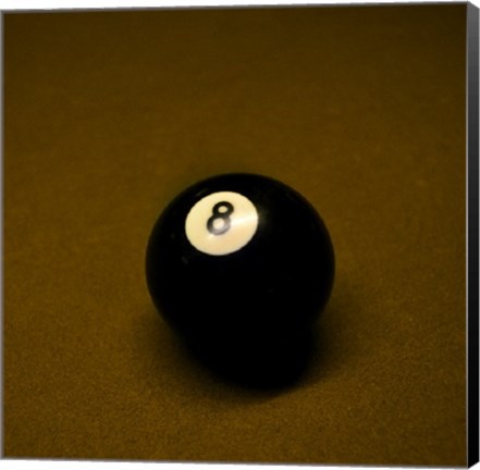 Framed 8 Ball on Brown Print