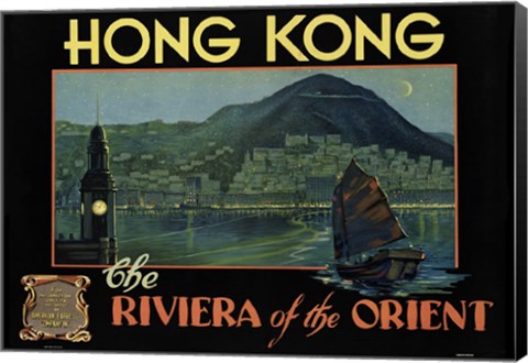 Framed Hong Kong - Riviera of the Orient Print