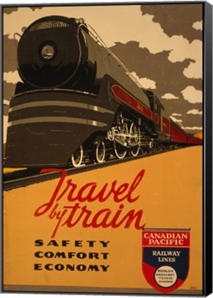 Framed Canadian Pacific - Travel by Train Print
