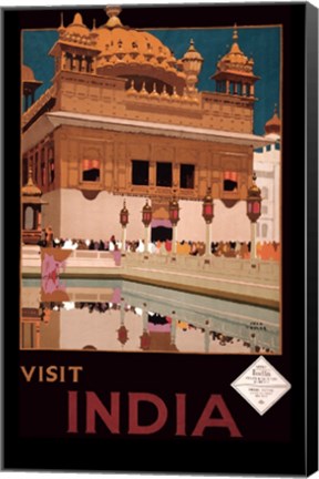 Framed Visit India Print