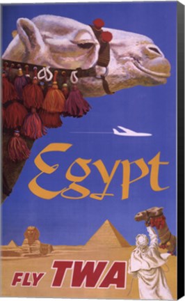 Framed Egypt - Fly TWA Print