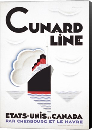 Framed Cunard Line - Canada Print