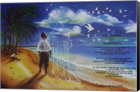 Framed Answer to Footprints Print