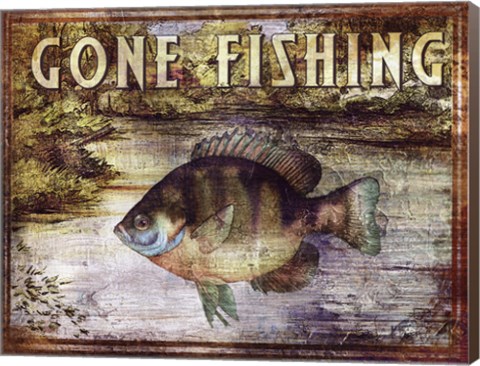 Framed Gone Fishing Print