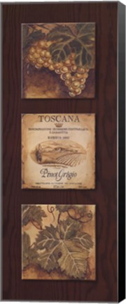 Framed Wine Country Panel I Print