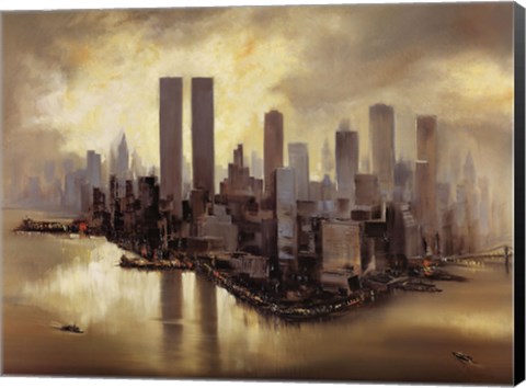 Framed Reflections of Manhattan Print