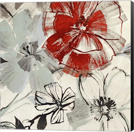 Framed Red Gems II Print