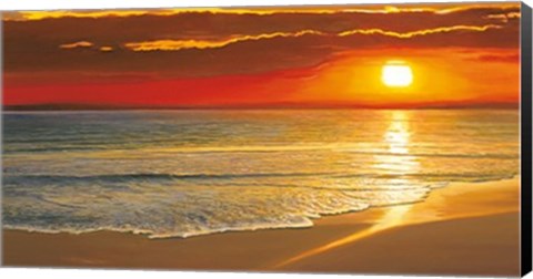 Framed Sunset on the Sea Print