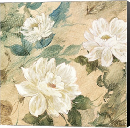 Framed White Flowers II Print