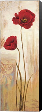 Framed Panneau coquelicots Print