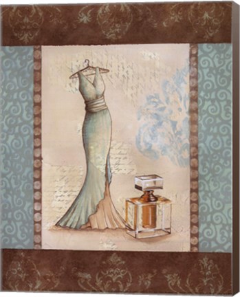 Framed Aqua Fashion I - mini Print