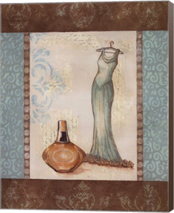 Framed Aqua Fashion II - mini Print