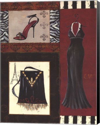Framed Fashion Collage II - mini Print